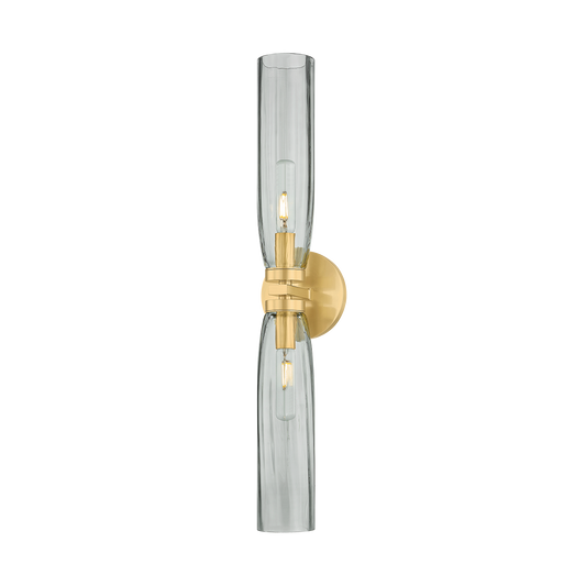 Hudson Valley Harpswell 2-Light Bath & Vanity Light Aged Brass