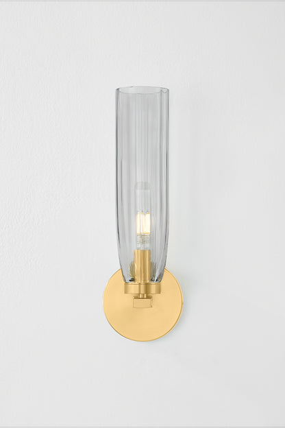 Hudson Valley Harpswell Bath & Vanity Light in Aged Brass, room setting 1