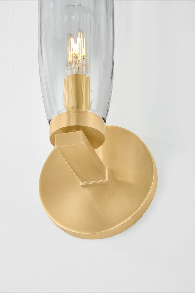 Hudson Valley Harpswell Bath & Vanity Light in Aged Brass, room setting 2