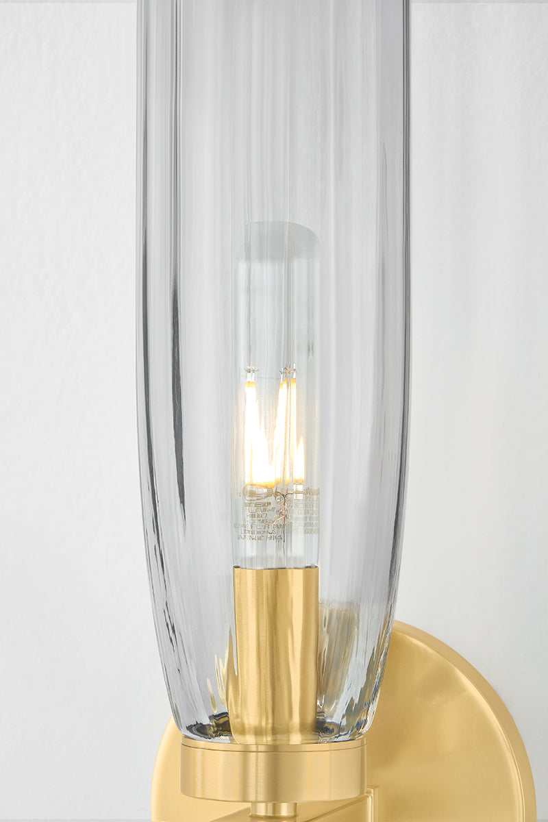 Hudson Valley Harpswell Bath & Vanity Light in Aged Brass, room setting 3