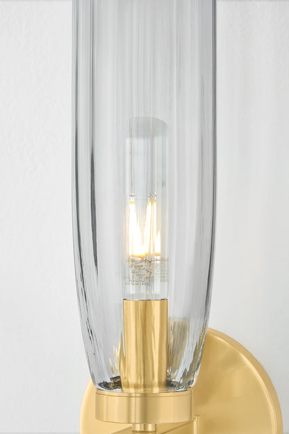 Hudson Valley Harpswell Bath & Vanity Light in Aged Brass, room setting 3