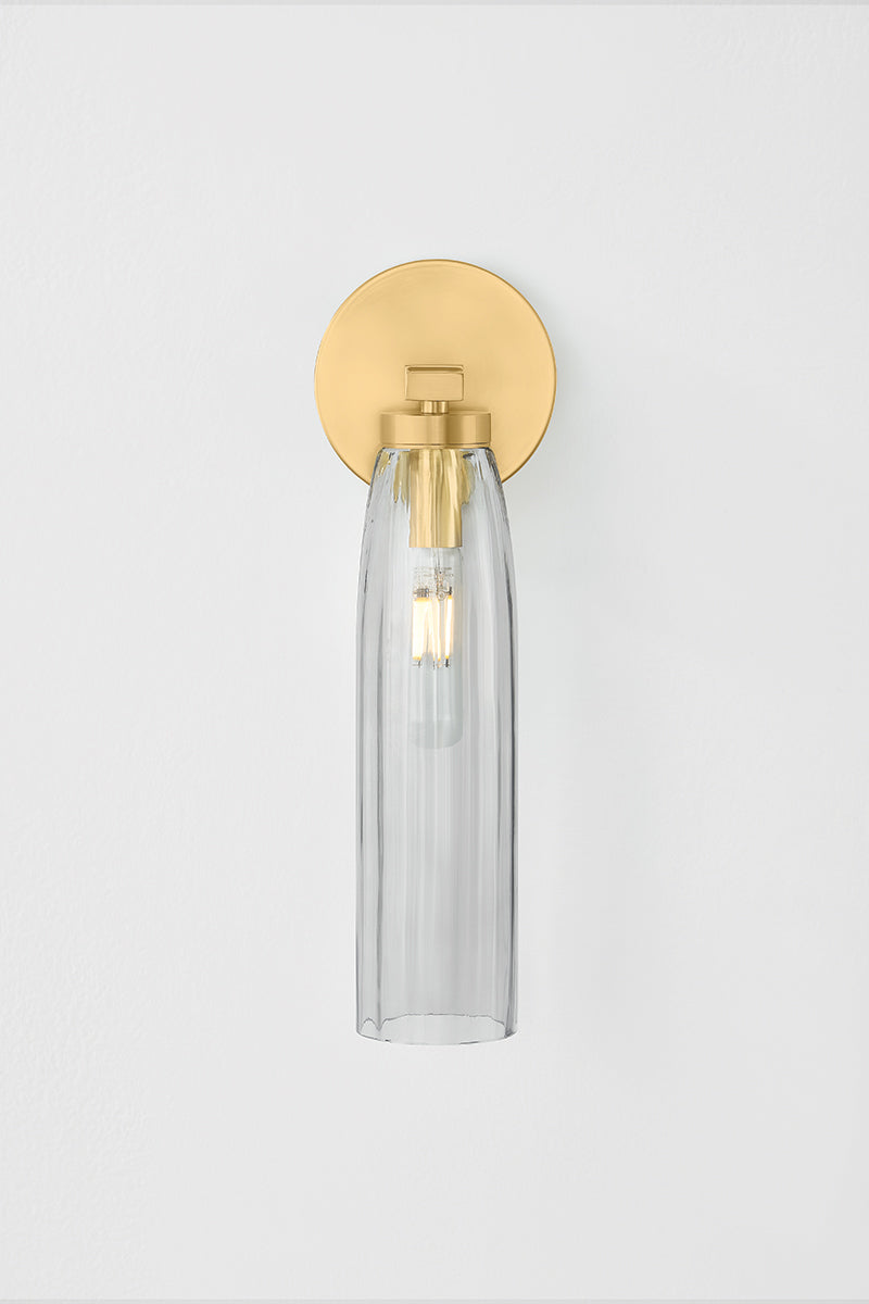 Hudson Valley Harpswell Bath & Vanity Light in Aged Brass, room setting 4