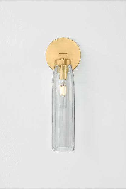 Hudson Valley Harpswell Bath & Vanity Light in Aged Brass, room setting 4
