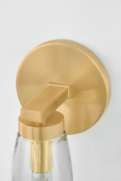 Hudson Valley Harpswell Bath & Vanity Light in Aged Brass, room setting 5