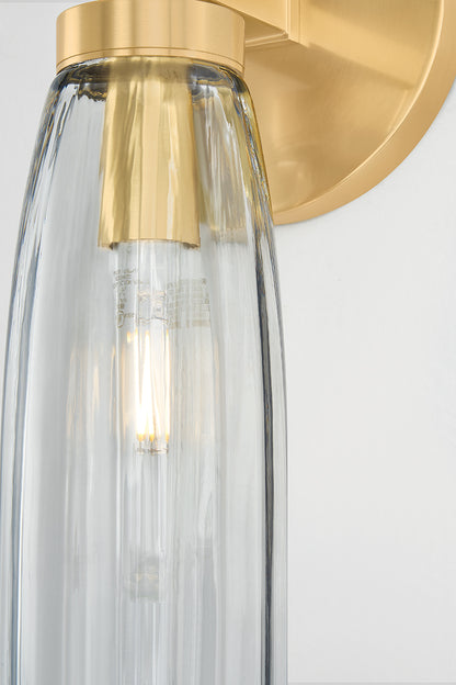 Hudson Valley Harpswell Bath & Vanity Light in Aged Brass, room setting 6