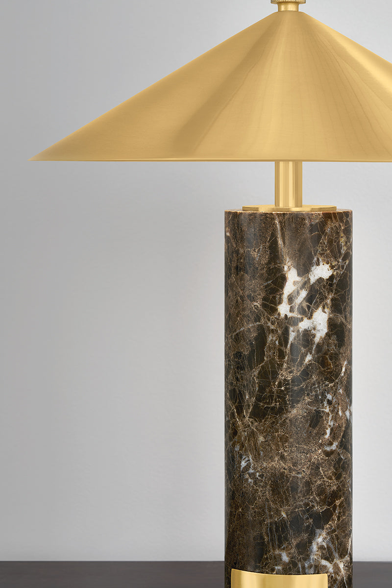Hudson Valley Harris Wall Sconce in Aged Brass, room setting 6