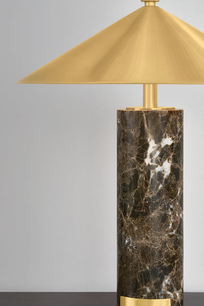 Hudson Valley Harris Wall Sconce in Aged Brass, room setting 6