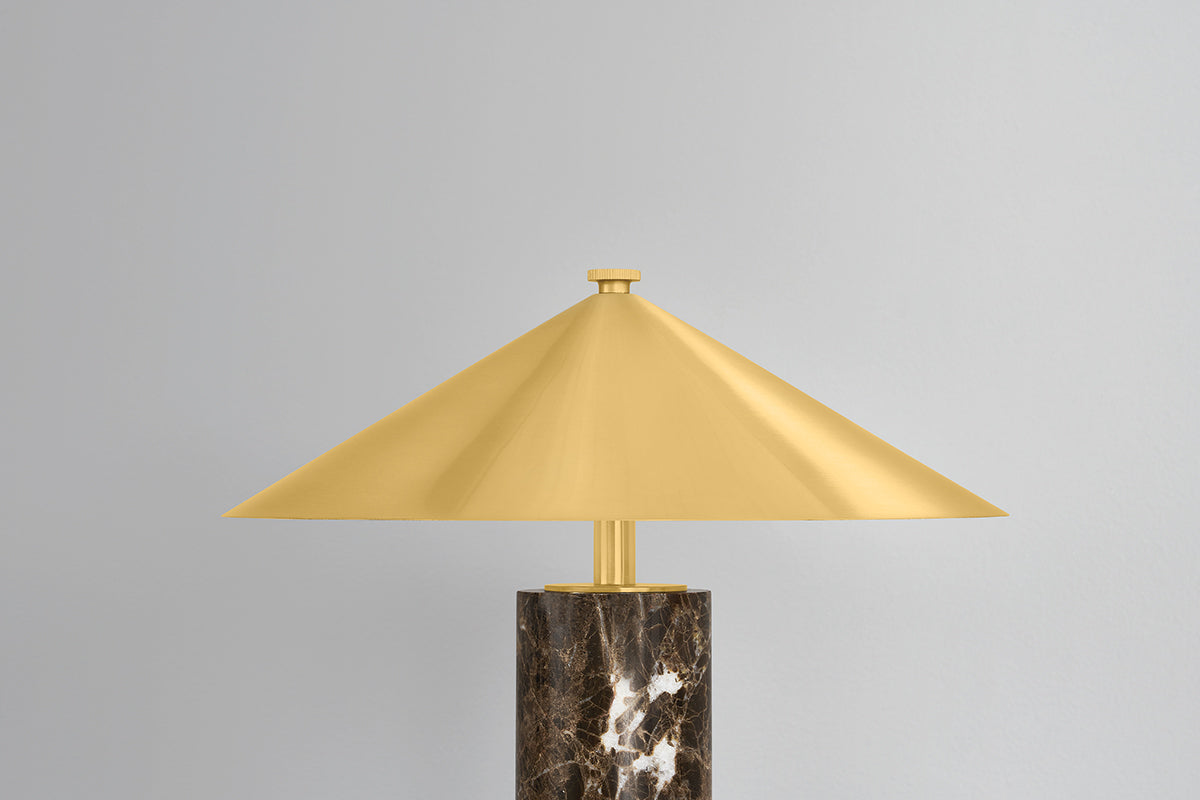 Hudson Valley Harris Wall Sconce in Aged Brass, room setting 7