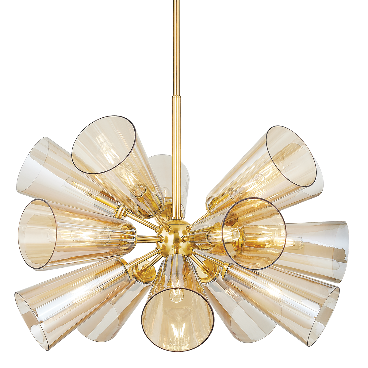 Hudson Valley Hartwood 15-Light Chandelier Aged Brass