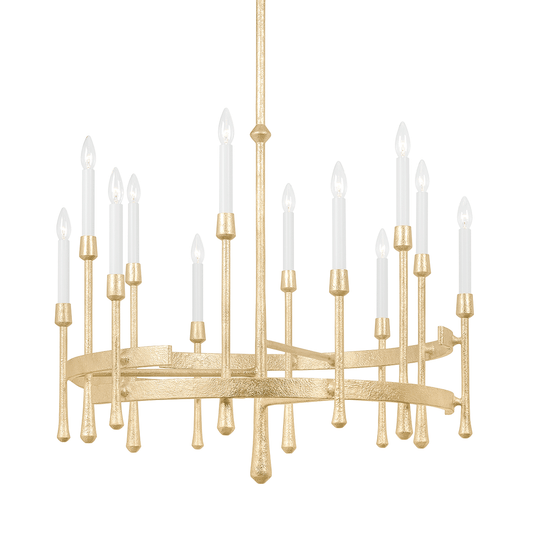 Hudson Valley Hathaway 12-Light Chandelier Vintage Gold Leaf