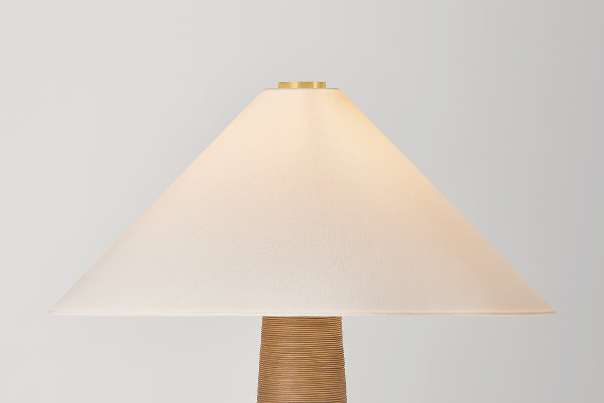 Hudson Valley Haviland Floor Lamp in Aged Brass, room setting 1