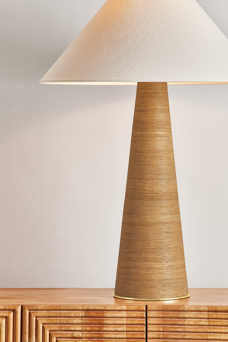 Hudson Valley Haviland Table Lamp in Aged Brass, room setting 3