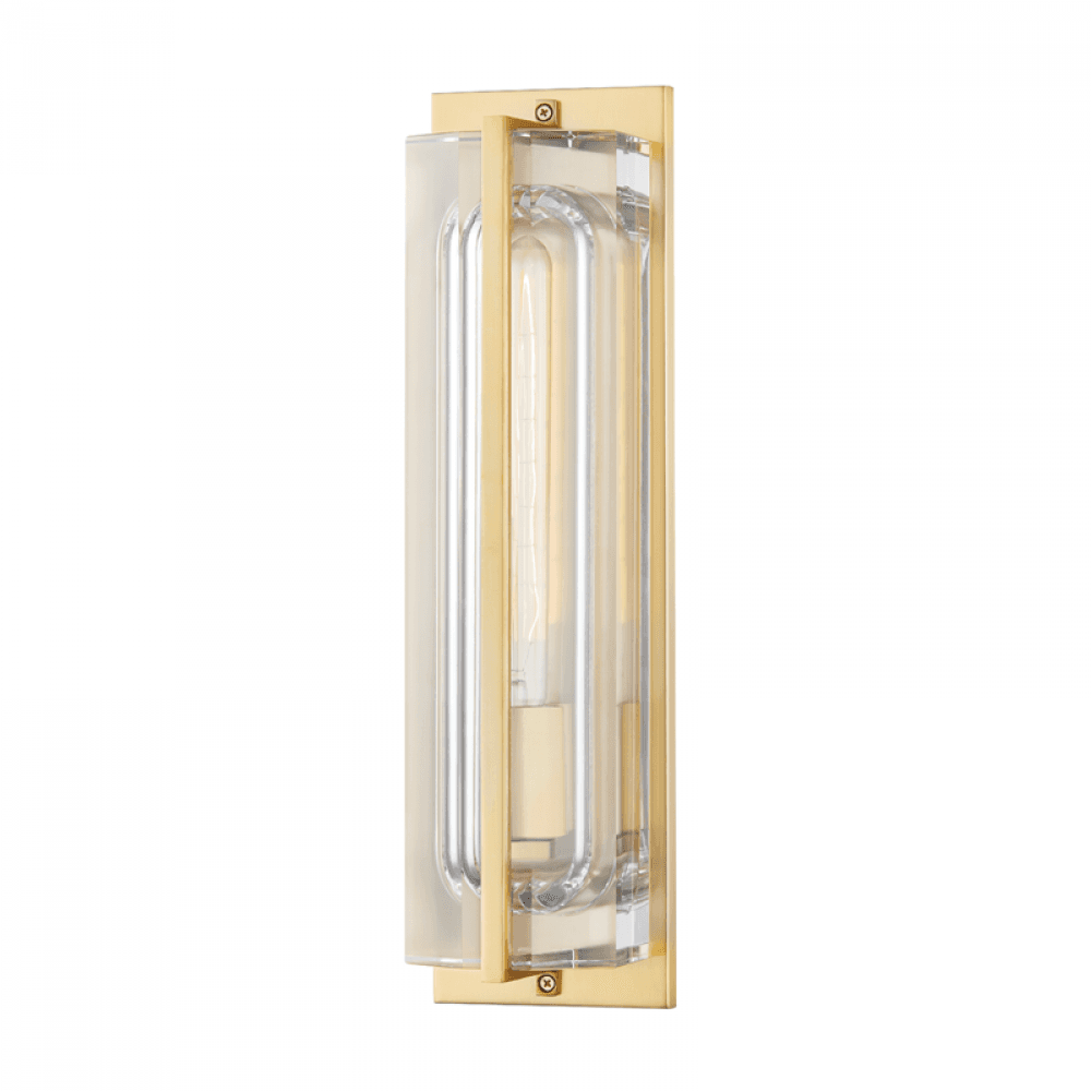 Hudson Valley Hawkins Wall Sconce Aged Brass