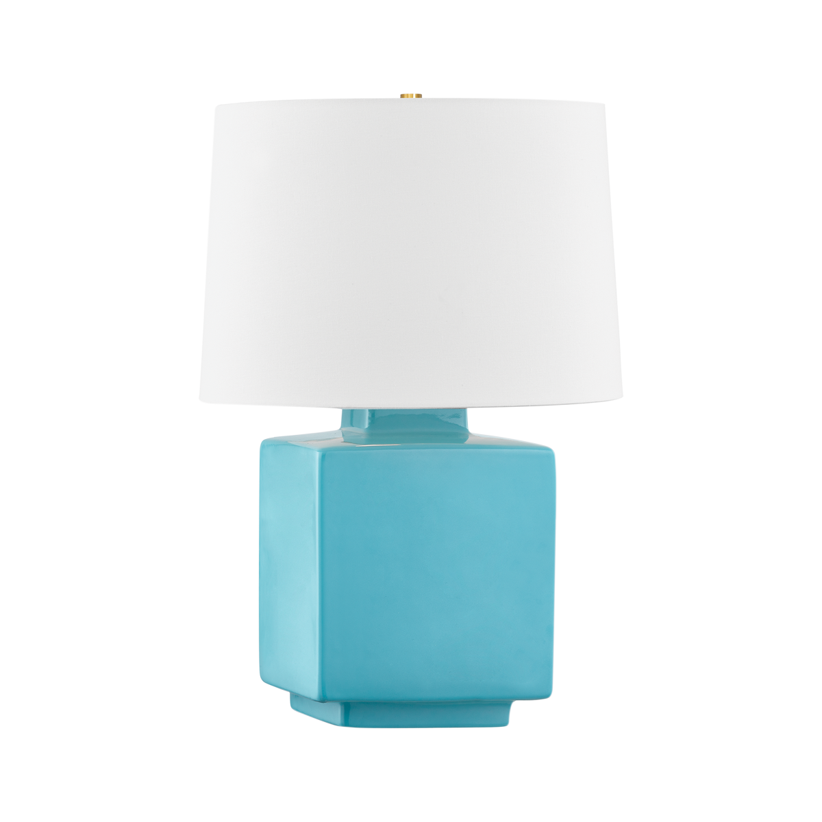 Hudson Valley Hawley Table Lamp Aged Brass/Ceramic Gloss Turquoise
