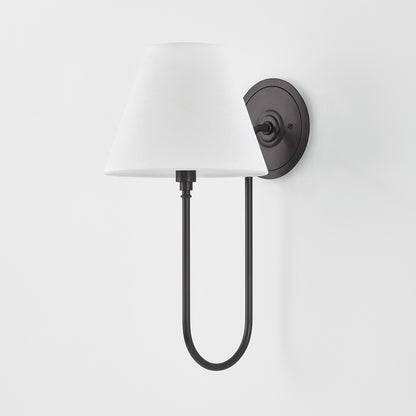 Hudson Valley Hawthorne Wall Sconce in Distressed Bronze, alternate view 1