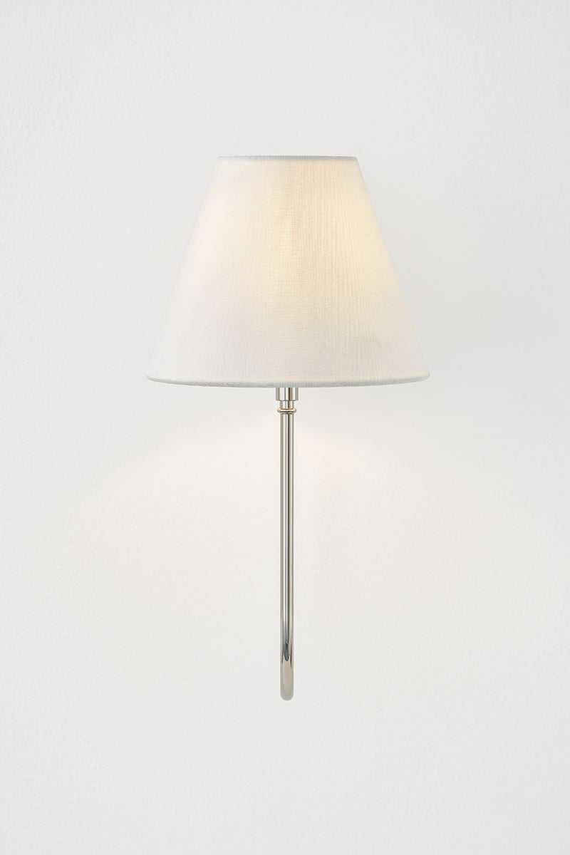 Hudson Valley Hawthorne Wall Sconce in Polished Nickel, room setting 1
