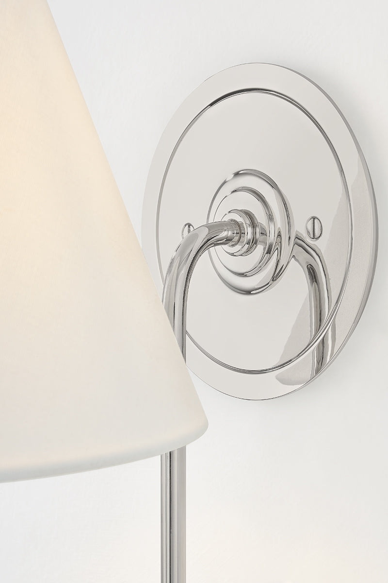 Hudson Valley Hawthorne Wall Sconce in Polished Nickel, room setting 2