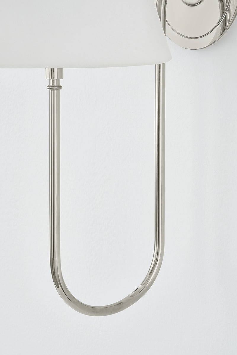 Hudson Valley Hawthorne Wall Sconce in Polished Nickel, room setting 3