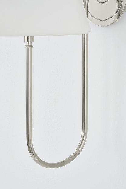 Hudson Valley Hawthorne Wall Sconce in Polished Nickel, room setting 3