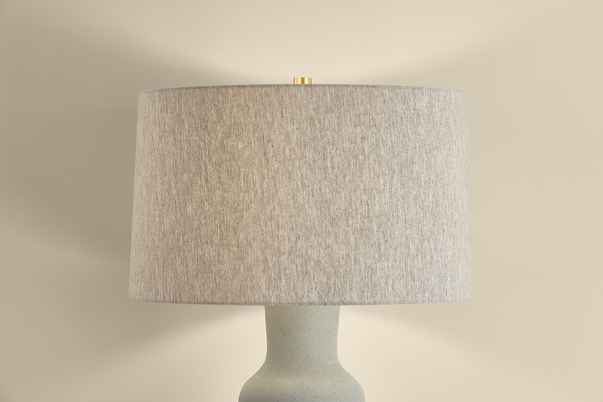 Hudson Valley Heathway Table Lamp in Aged Brass, room setting 1