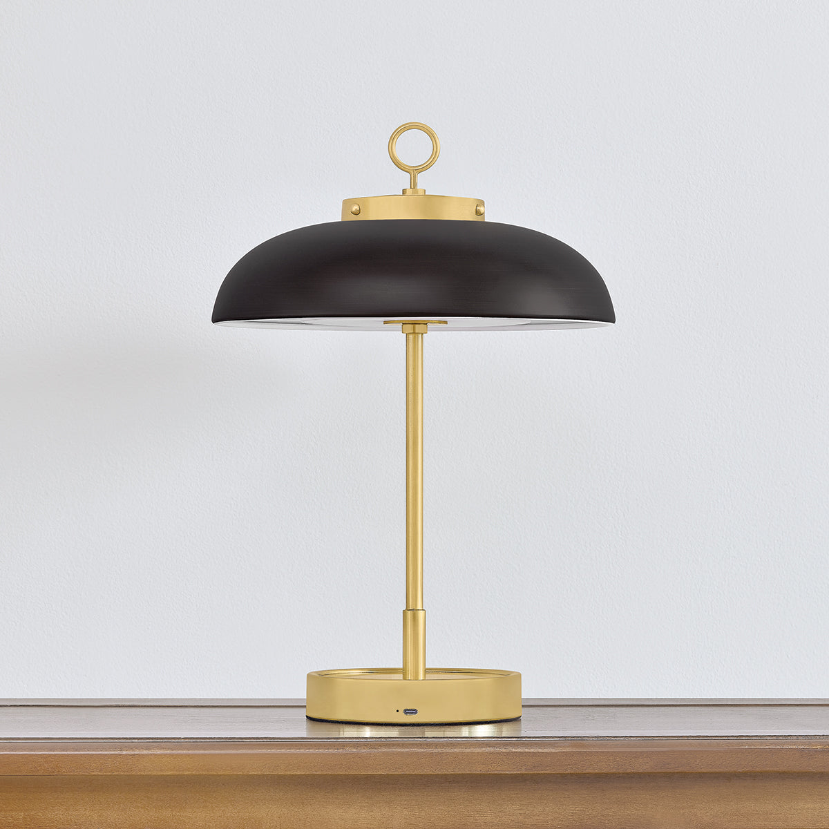 Hudson Valley Hector Table Lamp in Aged Brass / Distressed Bronze, alternate view 1