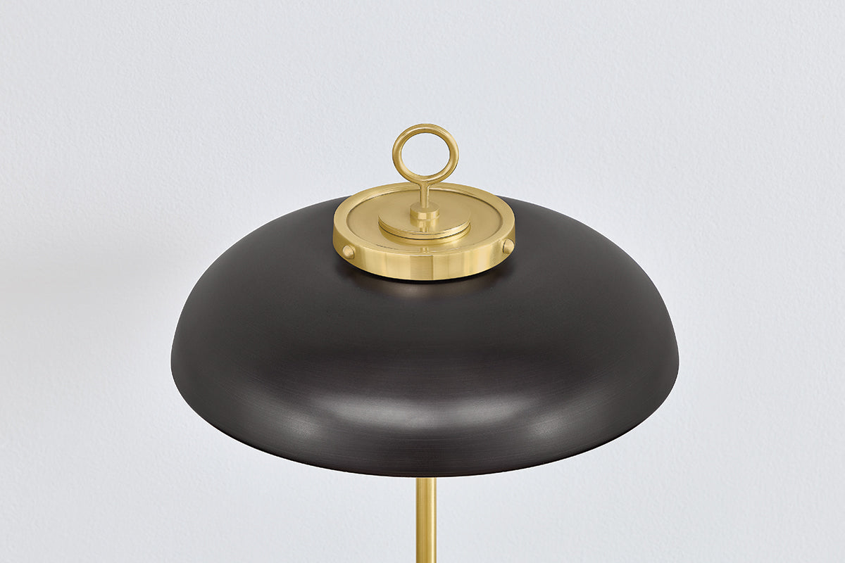 Hudson Valley Hector Table Lamp in Aged Brass / Distressed Bronze, room setting 2