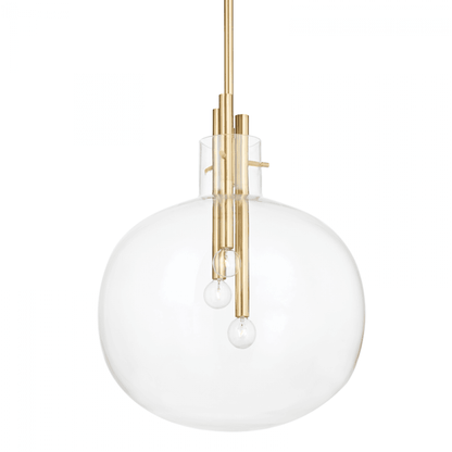 Hudson Valley Hempstead Pendant Aged Brass