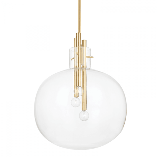 Hudson Valley Hempstead Pendant Aged Brass