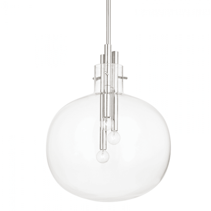 Hudson Valley Hempstead Pendant Polished Nickel 18.25"W x 22.5"H