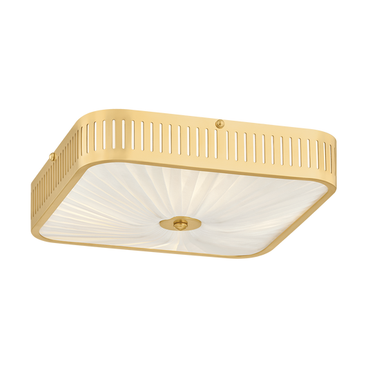 Hudson Valley Henri 4-Light Semi-Flush Mount Aged Brass