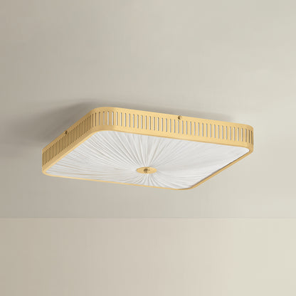 Hudson Valley Henri 6-Light Semi-Flush Mount in Aged Brass, alternate view 1