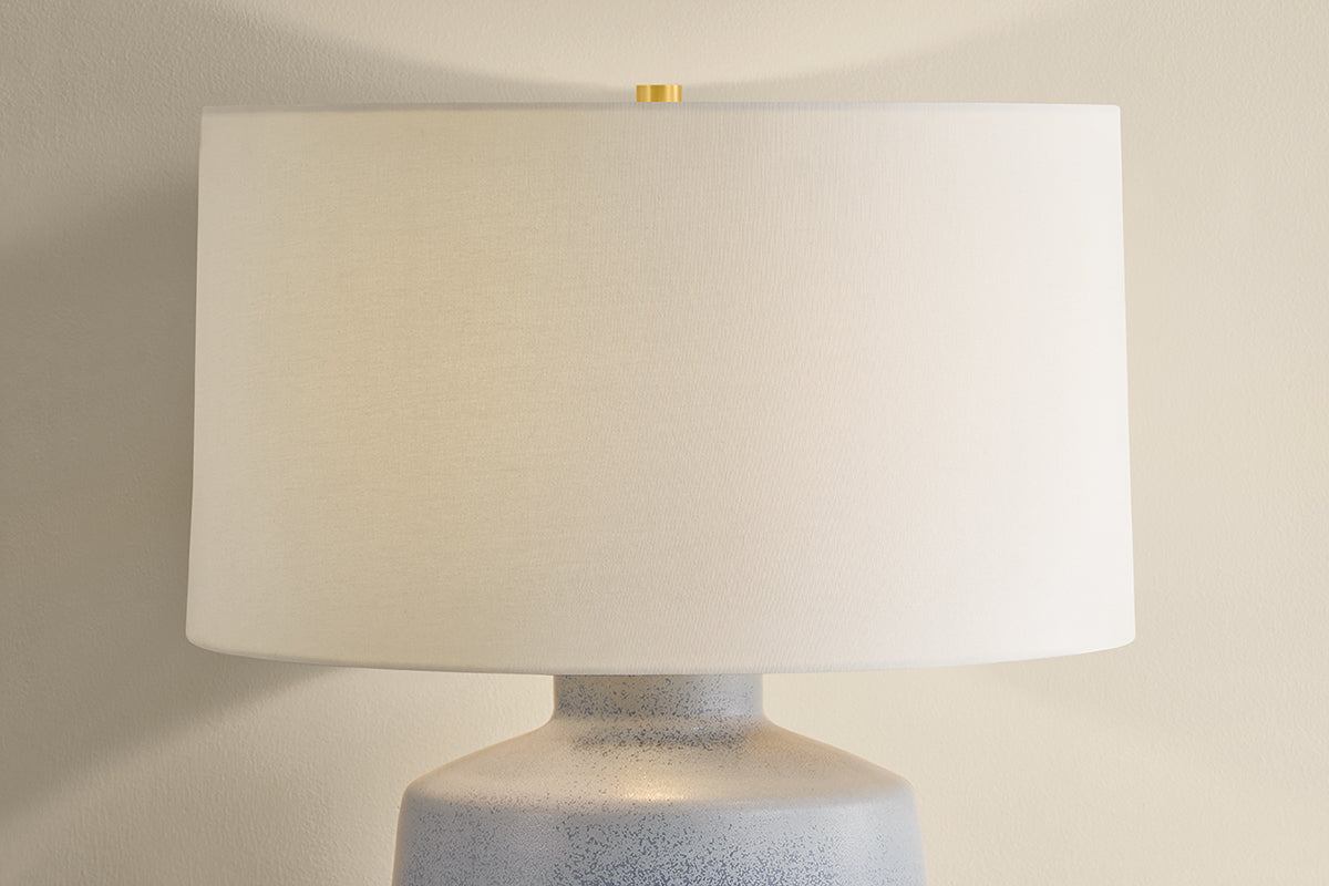 Hudson Valley Hensonville Table Lamp in Aged Brass, room setting 3