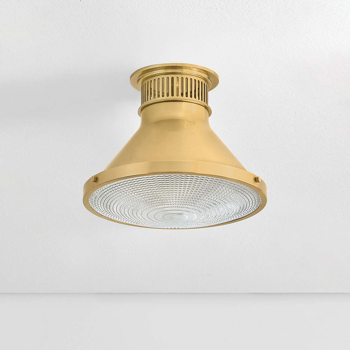 Hudson Valley Highclere 12.75" Flush Mount in Aged Brass, alternate view 5