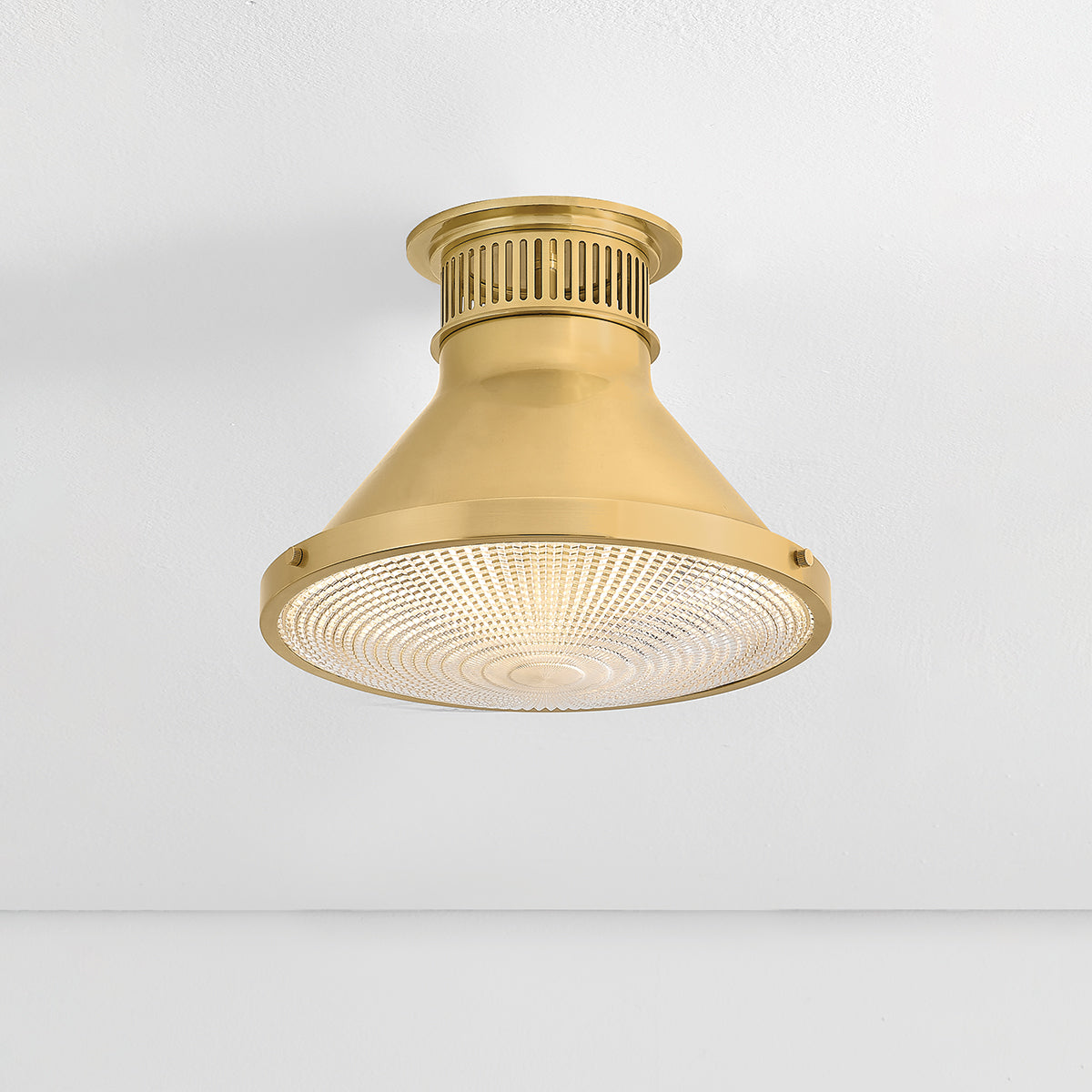 Hudson Valley Highclere 12.75" Flush Mount in Aged Brass, alternate view 6