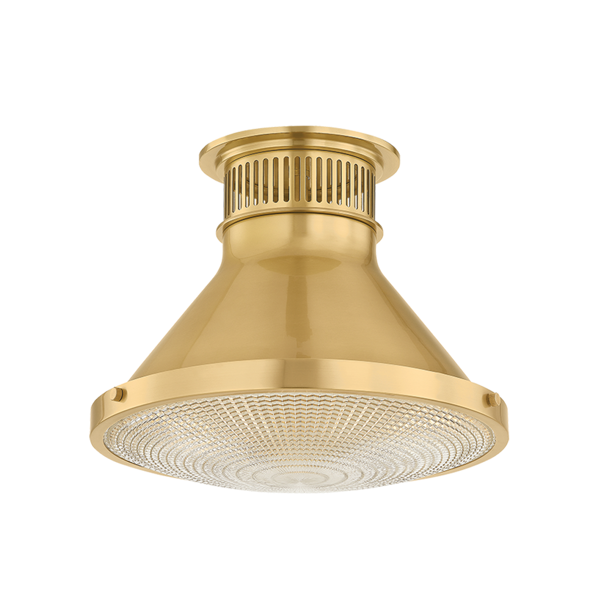 Hudson Valley Highclere 12.75" Flush Mount Aged Brass