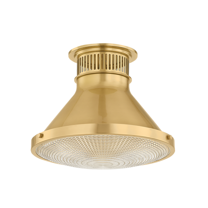 Hudson Valley Highclere 12.75" Flush Mount Aged Brass