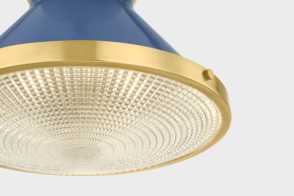 Hudson Valley Highclere 12.75" Flush Mount in Aged Brass, room setting 3