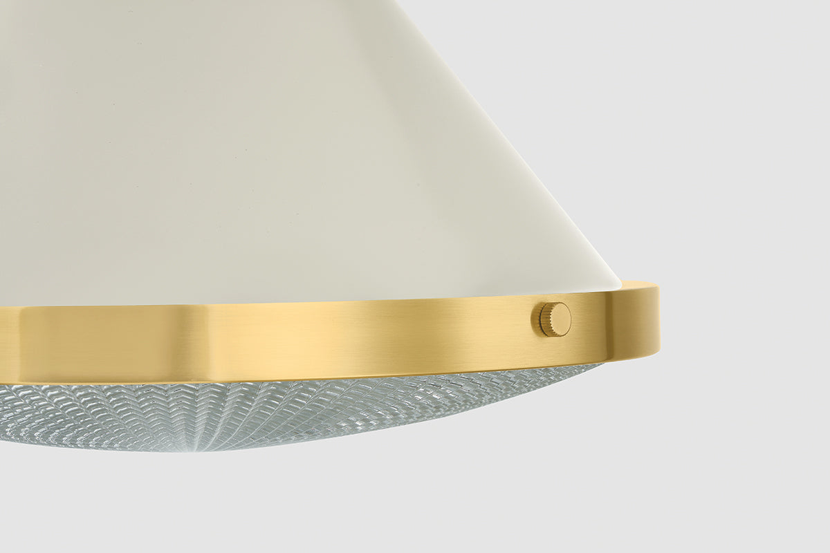 Hudson Valley Highclere 12.75" Flush Mount in Aged Brass, room setting 6