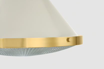 Hudson Valley Highclere 12.75" Flush Mount in Aged Brass, room setting 6