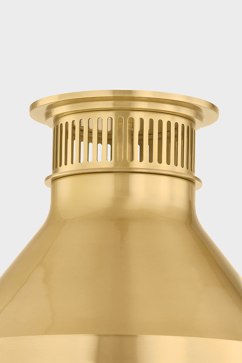 Hudson Valley Highclere 12.75" Flush Mount in Aged Brass, room setting 8