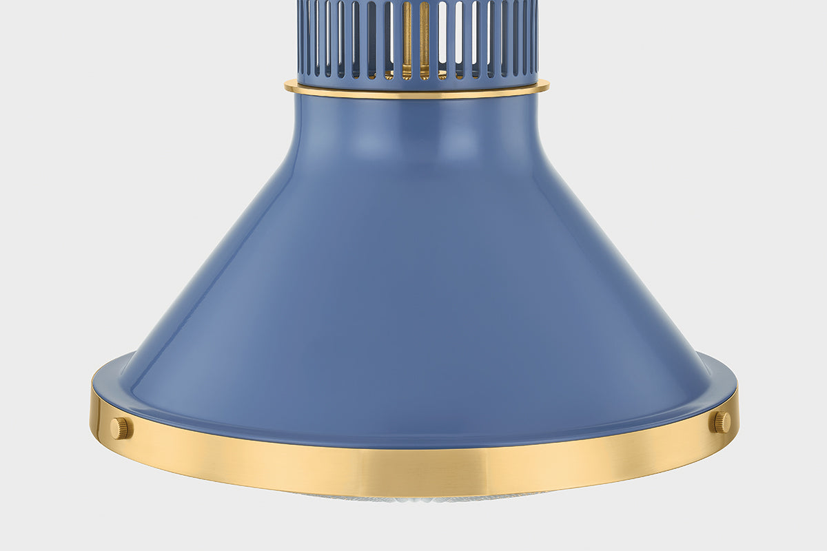 Hudson Valley Highclere 12.75" Pendant in Aged Brass, room setting 3