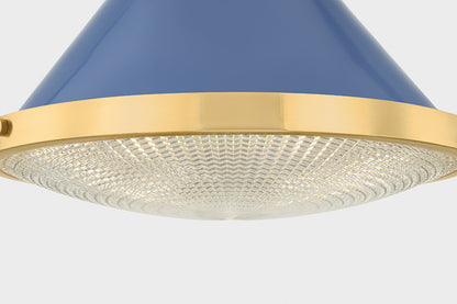 Hudson Valley Highclere 12.75" Pendant in Aged Brass, room setting 4