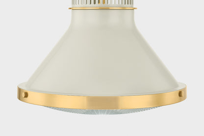 Hudson Valley Highclere 12.75" Pendant in Aged Brass, room setting 7