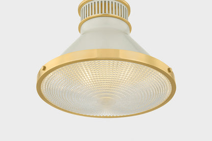 Hudson Valley Highclere 12.75" Pendant in Aged Brass, room setting 8