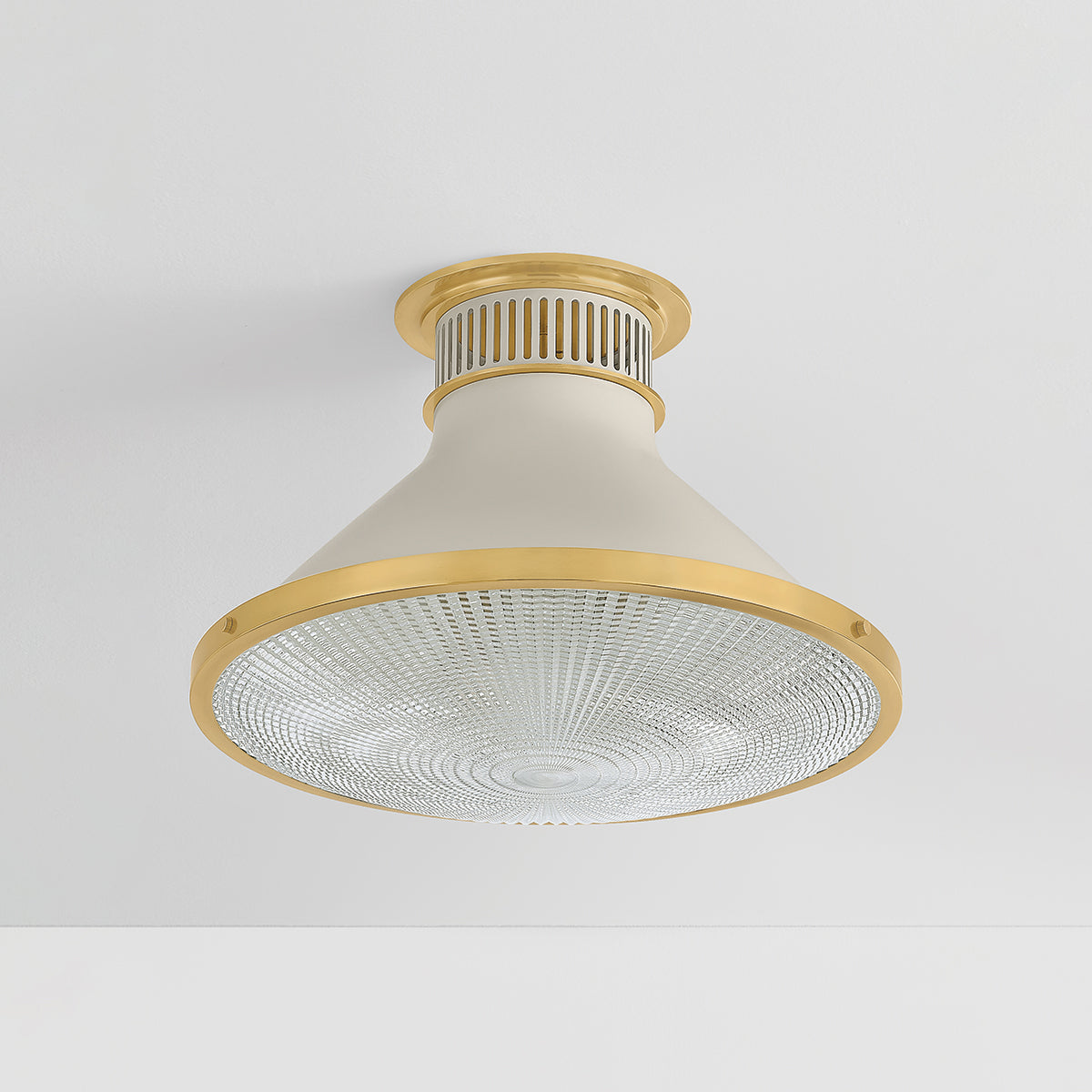 Hudson Valley Highclere 17.75" Flush Mount in Aged Brass, alternate view 3