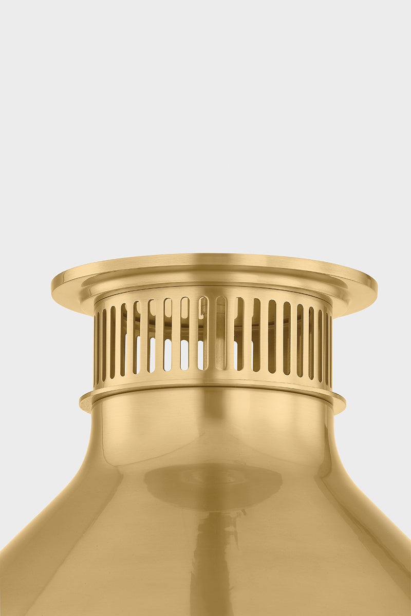 Hudson Valley Highclere 17.75" Flush Mount in Aged Brass, room setting 8