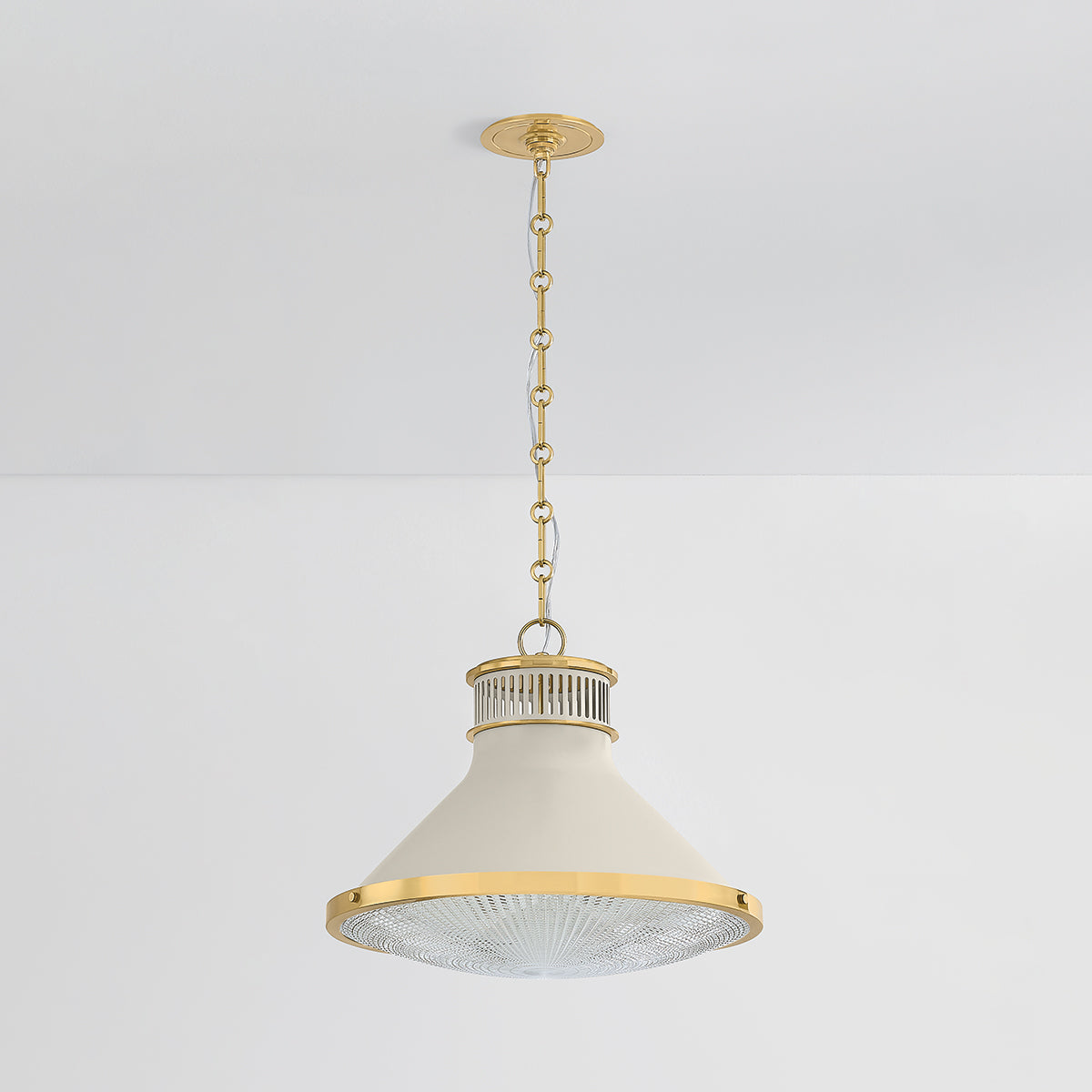 Hudson Valley Highclere 17.75" Pendant in Aged Brass, alternate view 3