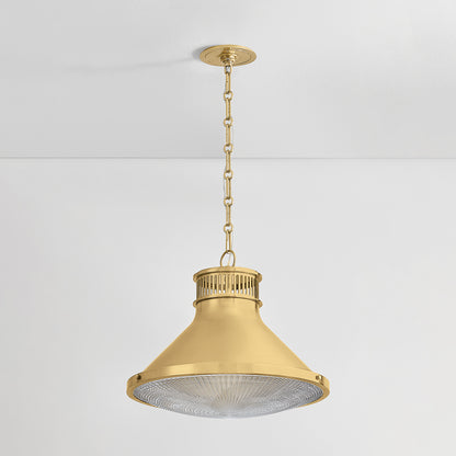 Hudson Valley Highclere 17.75" Pendant in Aged Brass, alternate view 5