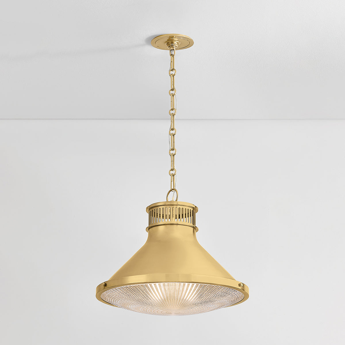 Hudson Valley Highclere 17.75" Pendant in Aged Brass, alternate view 6