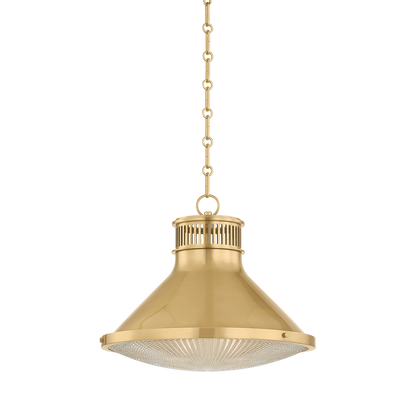 Hudson Valley Highclere 17.75" Pendant Aged Brass